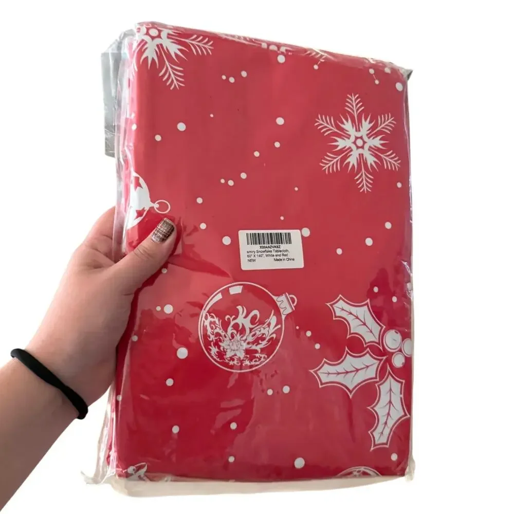 Smiry Plastic Waterproof Christmas Tablecloth NEW